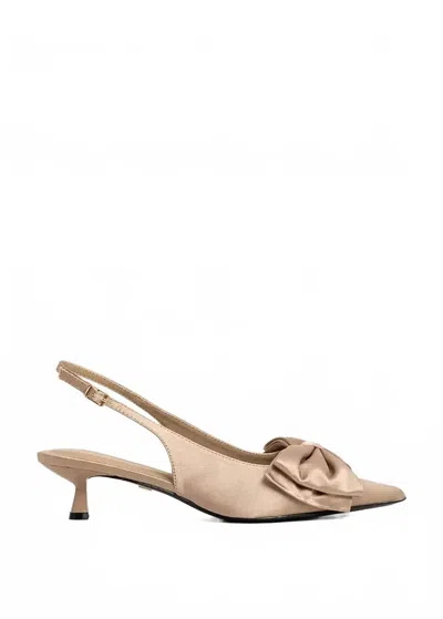 Shu Shop Women's Nora Slingbacks Kitten Heel In Champagne In Multi