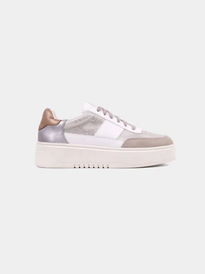 Shu Shop Women's Oriana Snake Platform Sneakers In Silver In Animal Print