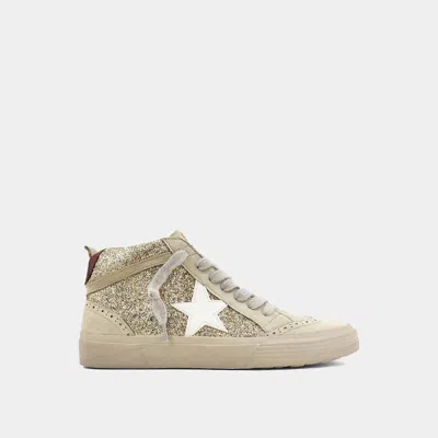 Shu Shop Women's Paulina High Top Sneaker In Gold Glitter In Multi