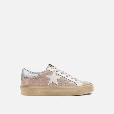 Shu Shop Women's Reba Sneakers In Pink Glitter In White