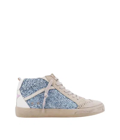 Shu Shop Women's Riley Sneaker With Lilac Stars In Blue Glitter In Multi