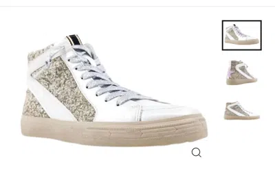 Shu Shop Women Rooney High Top Sneaker In Pearl Glitter In White