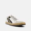 Shu Shop Women Salma Vintage Sneaker In Maroon/gold In White