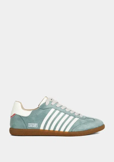Shu Shop Women's Stevie Sneaker In Aqua Suede In Green