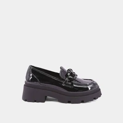 Shu Shop Women's Talitha Patent Leather Platform Loafer In Black