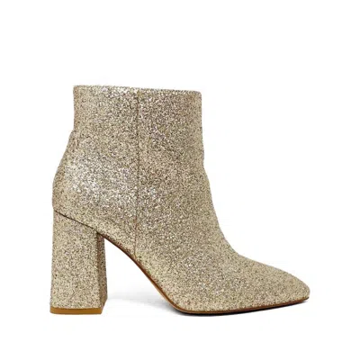 Shu Shop Women's Veronica Heeled Boot In Gold Glitter