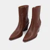 Shu Shop Victoria Heeled Boots In Cognac In Green