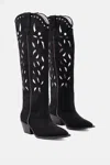 Shu Shop Women's Zooey Cowboy Knee High Boot In Black In Black