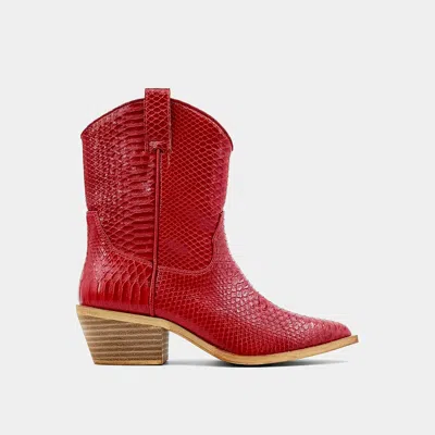 Shu Shop Women's Zouzou Boot In Dark Red
