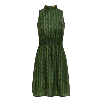 Shumingyu Women's Green Phoenix Dress