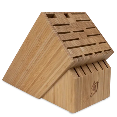 Shun 22 Slot Block, Walnut Stain In Brown
