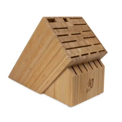 Shun 22 Slot Knife Block In Brown