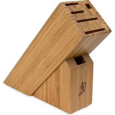 Shun 6 Slot Slimline Block In Brown