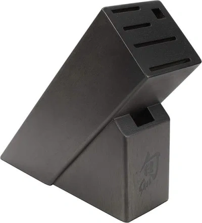 Shun 6 Slot Slimline Block, Dark Stain In Black
