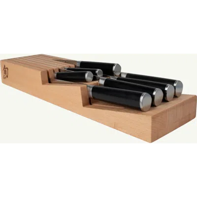 Shun 7 Slot In-drawer Knife Tray With  Logo In Black