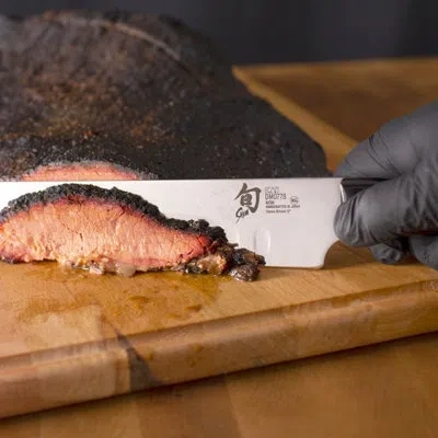 Shun Classic 12" Hollow Ground Brisket Slicing Knife In Black