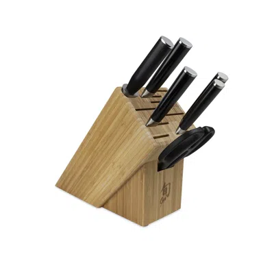 Shun Classic 7 Piece Knife Block Set Dm2003b In Black