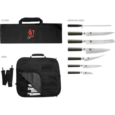 Shun Classic 8 Piece Student Knife Set In Black