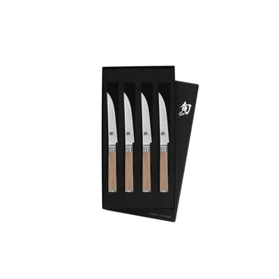 Shun Classic Blonde Steak Knife Set, 4 Piece In Brown