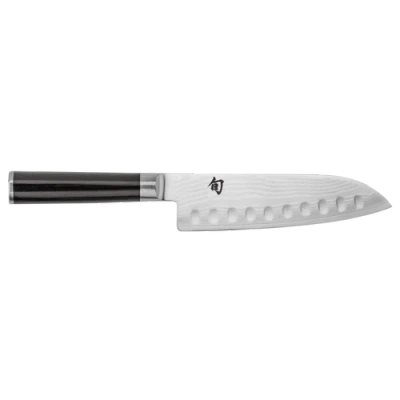 Shun Dm0718 Classic Hollow Ground Santoku, 7 Inch In Black