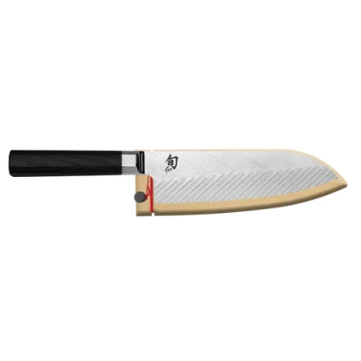 Shun Dual Core Santoku, 7 Inch In Black