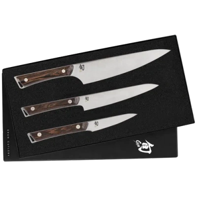 Shun Kanso Starter Set, 3 Piece In Brown