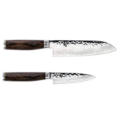 Shun Premier 2 Piece 7" Santoku & 4" Paring Knife Set