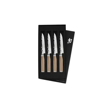 Shun Premier Blonde 4 Piece Boxed Steak Knife Set In Brown