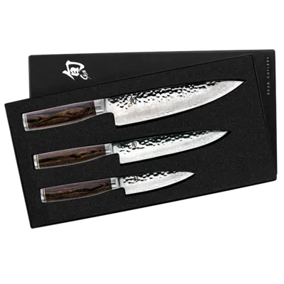 Shun Premier Cutlery Starter Knife Set, 3 Piece In Brown