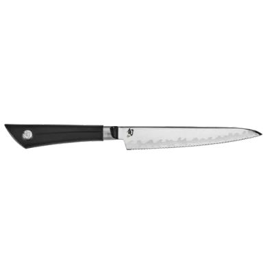 Shun Sora 5.5 Inch Serrated Utility Knife In Black