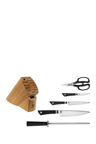 Shun Sora 6-piece Basic Knife Block Set In Black
