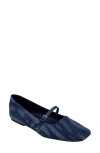 Shushop Adele Mary Jane Flat In Blue