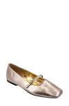 Shushop Adele Mary Jane Flat In Gold