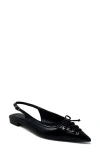 Shushop Amy Slingback Flat In Black