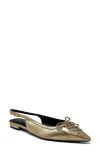 Shushop Amy Slingback Flat In Gold