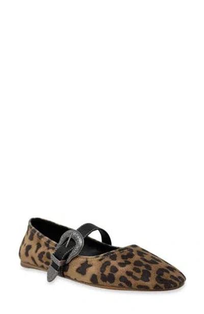 Shushop Anastasia Mary Jane Flat In Brown