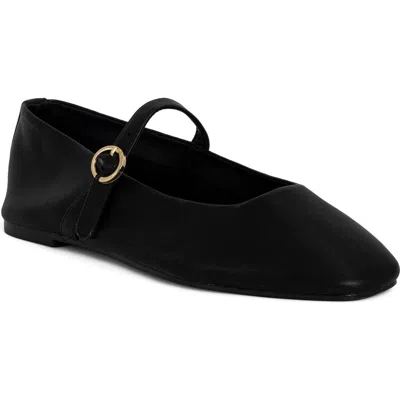 Shushop Annabelle Mary Jane Flat In Black
