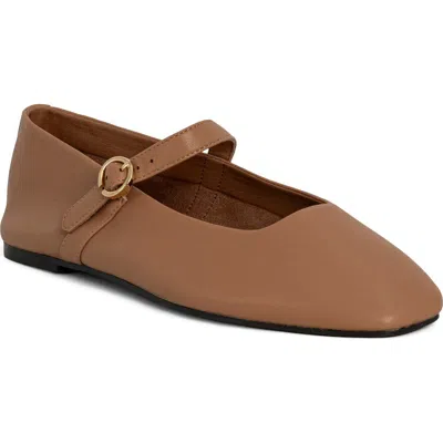 Shushop Annabelle Mary Jane Flat In Brown