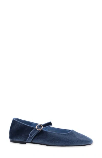 Shushop Annabelle Mary Jane Flat In Blue