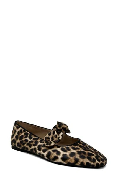 Shushop April Mary Jane Flat In Animal Print