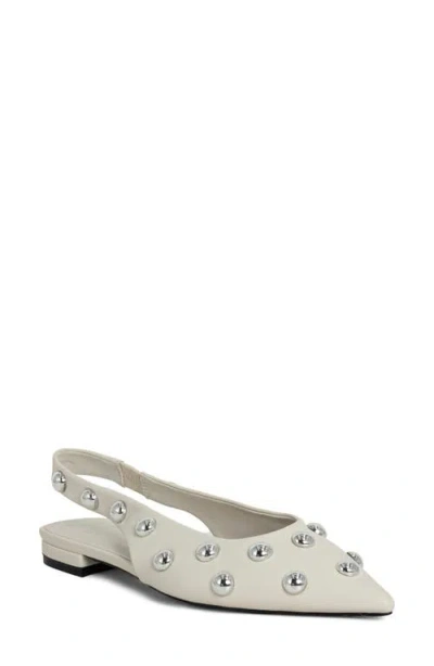 Shushop Arizona Slingback Flat In White