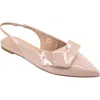 Shushop Audrey Pointed Toe Slingback Flat