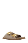 Shushop Bernarda Studded Slide Sandal In Gold