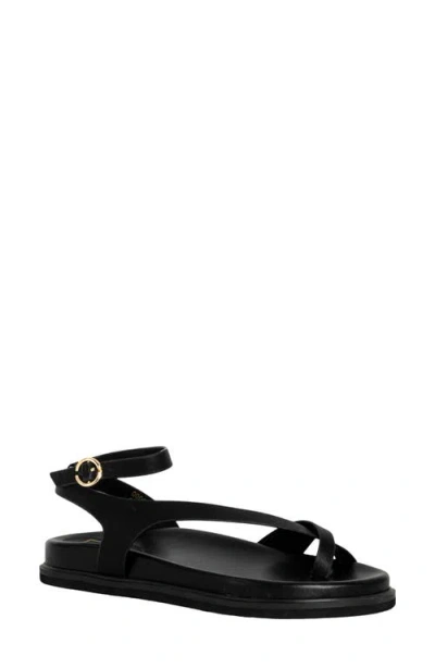 Shushop Berry Ankle Strap Sandal In Black