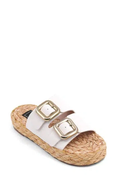 Shushop Billie Jute Slide Sandal In Brown