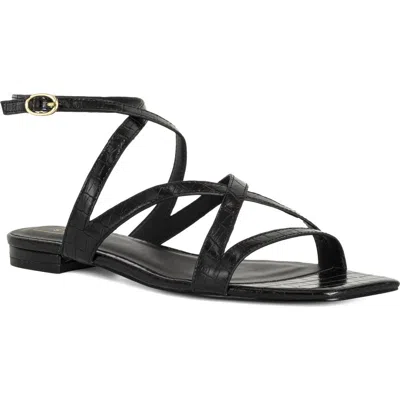 Shushop Cecilia Ankle Strap Sandal In Black