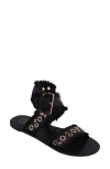 Shushop Cindy Ankle Strap Sandal In Black