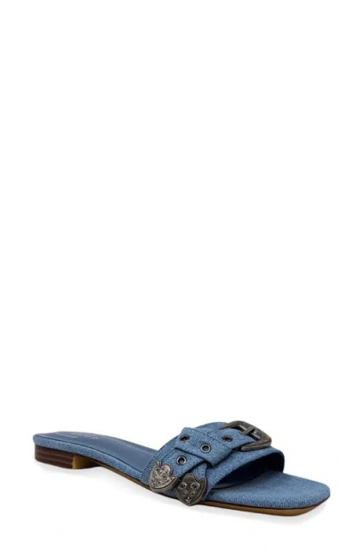 Shushop Darryl Slide Sandal In Blue