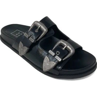 Shushop Dolly Two-strap Sandal In Black