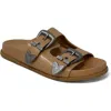 Shushop Dolly Two-strap Sandal In Brown